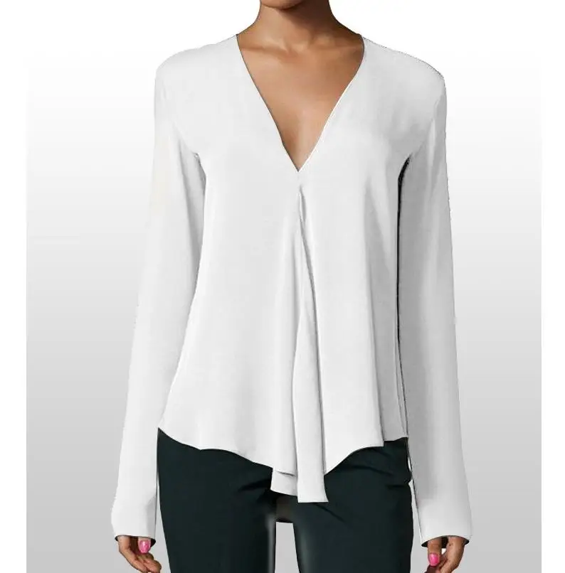 Женские Большие размеры 5XL 6XL Свободные повседневные шифоновые блузки женские Летние черные однотонные с коротким рукавом Элегантные Топы Рубашки Блузы - Цвет: style9
