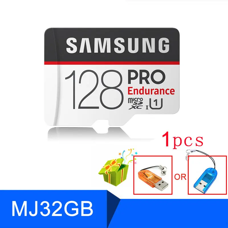 MJ128GB Samsung Micro SD 128 Гб карта памяти 256 ГБ 512 ГБ 64 ГБ TF 100 МБ/с. U3 Class10 SDXC карты памяти microSD карта памяти EVO+ kaart с бесплатным подарком USB считыватель - Емкость: MJ128GB