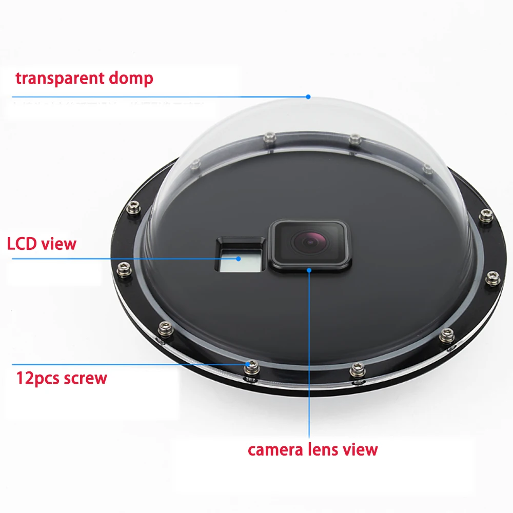 S Порты и разъёмы Камера купол Порты и разъёмы крышки бленда объектива для GoPro Hero 7/6/5+ Водонепроницаемый чехол Корпус для подводного погружения и дайвинга аксессуары для фотосъемки