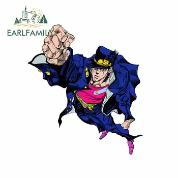 

EARLFAMILY 13cm x 11.5cm For JOJOLion Graffiti Car Sticker Refrigerator Decal Personality Creative Waterproof Occlusion Scratch