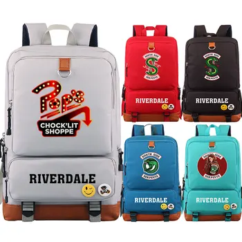 

Hot Snake Riverdale Pop's Chock'lit Shoppe Boy Girl School Bag Women Bagpack Teenagers Patchwork Canvas Men Student Backpack