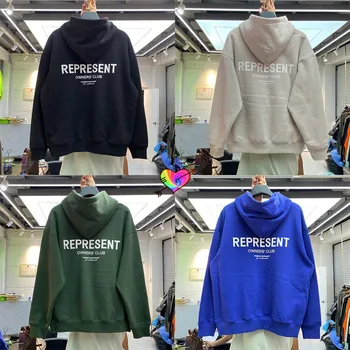 Plus Velvet OWNERS CLUB Represent Hoodie 2021FW Men Women High Quality Represent Logo Sweatshirts 4 Colors Oversize Pullovers 1