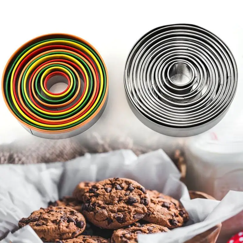 

12PCS/Set Round Cookie Cutter Cookie Cutter Cake Mold Biscuit Fondant DIY Cake Kitchen Cooking Tools