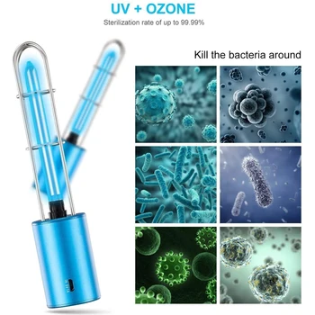 

UVC Disinfection Bactericidal USB Quartz Lamp Sterilizer Portable Mite Ozone UV Sterilization Ultraviolet Light for Home Cars