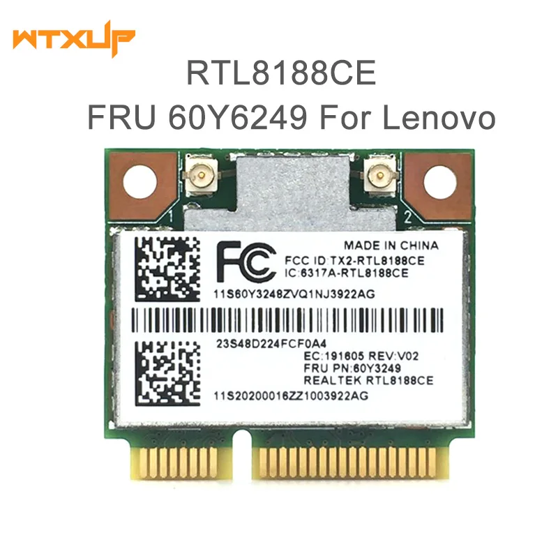 Беспроводная Wi-Fi карта для Lenovo Thinkpad X220 X230 X120E X130E T420 T430 T520 L420 RTL8188CE Mini PCI-E 60Y3247 60Y3249