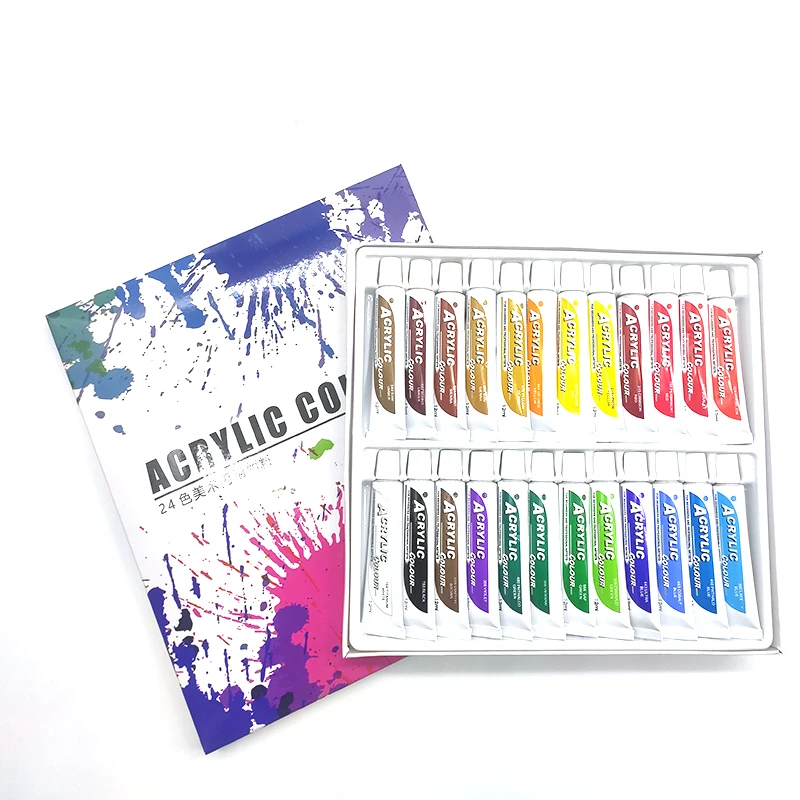 Набор акриловых красок 12 мл/трубка 24 цвета|acrylic paint set|paint setacrylic |