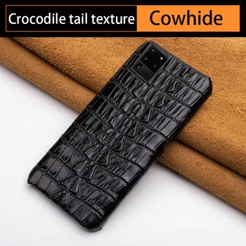 

Suitable for Samsung Galaxy S8 S9 Plus s10 S7 Edge A5 A7 J3 J5 J7 Genuine Leather crocodile tail fin back cover mobile phone cas