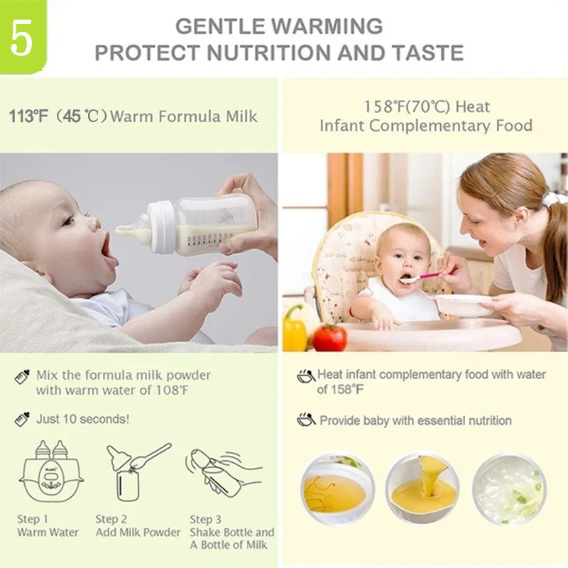 6 в 1 Автоматический Интеллектуальный термостат для детских бутылочек многофункциональные бутылки для молока дезинфекция быстро теплое молоко и стерилизаторы
