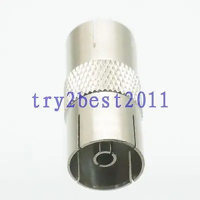 

DHL/EMS 100 Sets*1pce Adapter connector IEC PAL DVB-T jack pin to IEC jack pin COAXIAL straight -C1