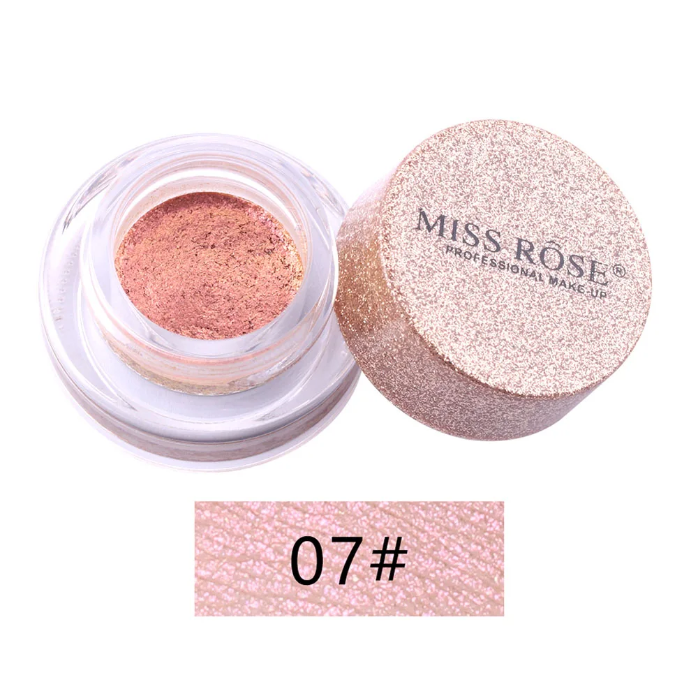 MISS ROSE тени для век, блестящие дымчатые тени для век, Сияющие глянцевые тени для лица, Сияющие пудры, совершенно новые тени для век, 12 цветов