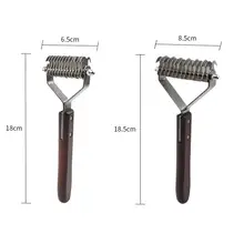 Pet Уход за лошадьми инструмент, 2-сторонняя подшерсток грабли для кошек и собак, легко удалить тангы для маленьких, средних и больших собак