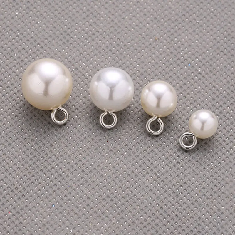 10Pcs/Set Pendant Pearl Buttons Zipper head DIY Craft Cap Knitting Hat Uppers Clothes Bridal veil Decoration Garment Beads | Дом и сад