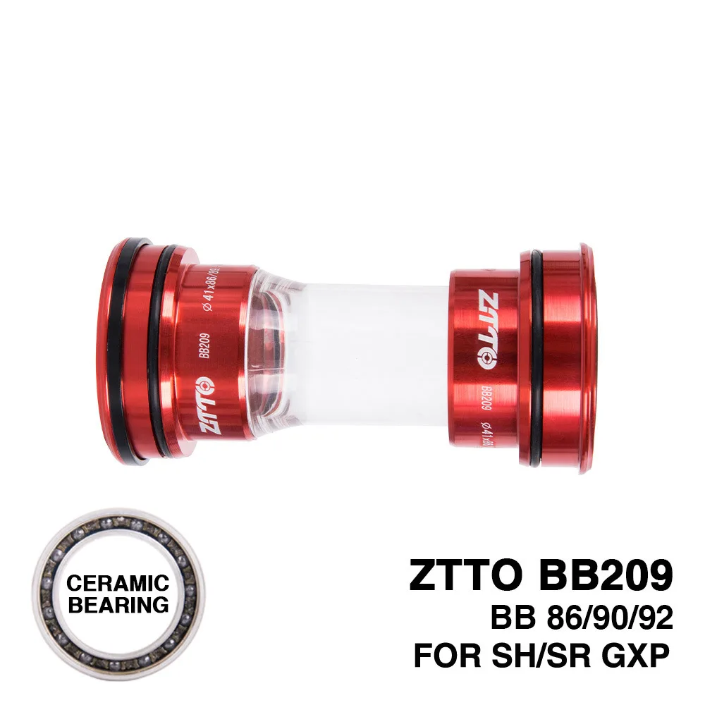 ZTTO MTB шатуны для шоссейного велосипеда части оси BB GXP 22 мм 24 мм BB209 BB92 BB90 BB86 пресс подходят нижние кронштейны шатуны запчасти - Цвет: Ceramic Red