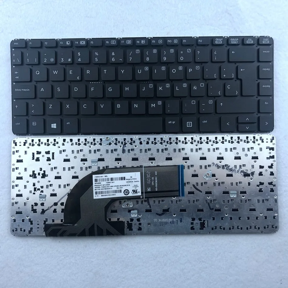 Испанская клавиатура для ноутбука HP ProBook 640 440 445 G1 G2 645 430 738687-071 без рамки SP |