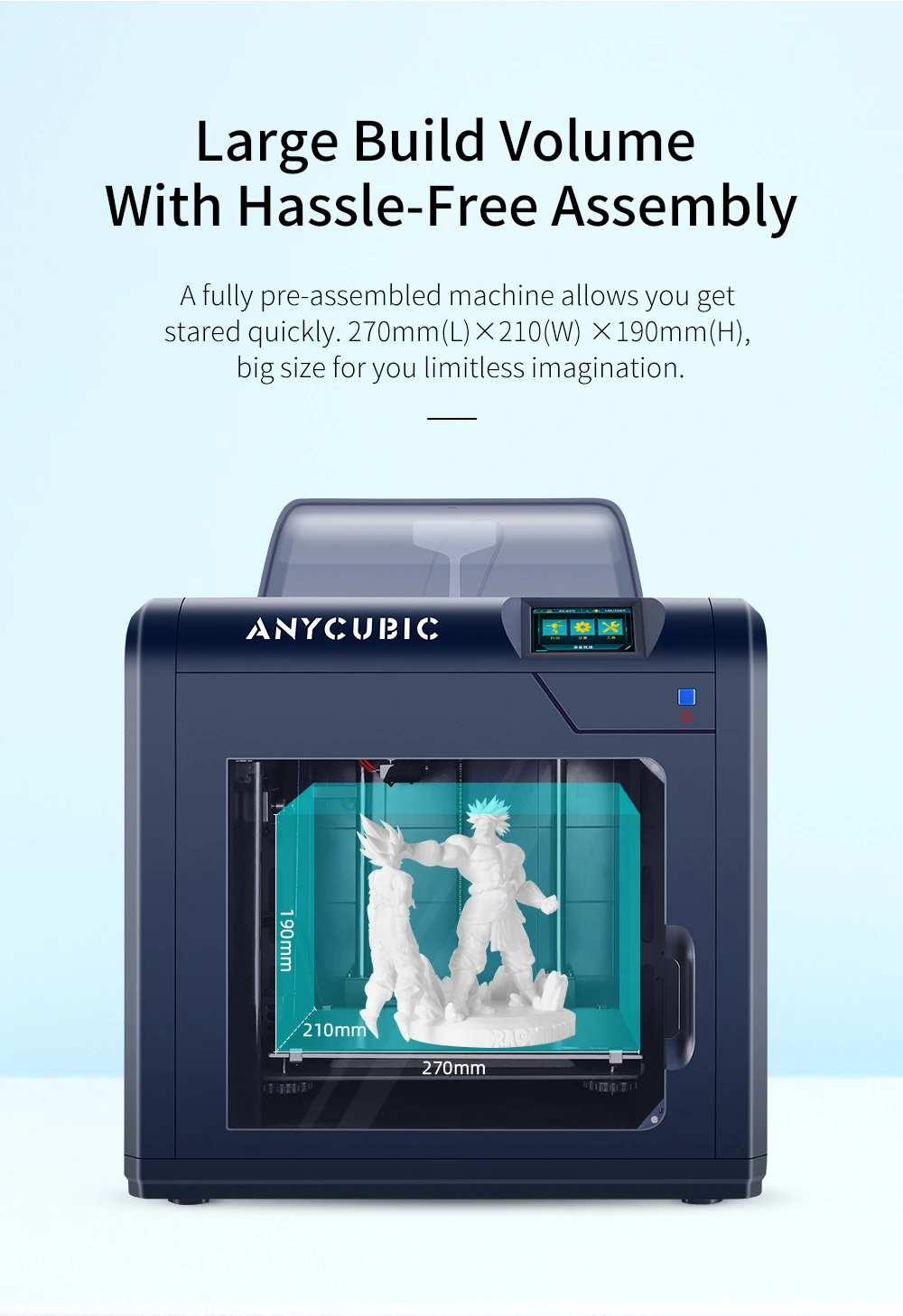 best 3d printer for beginners ANYCUBIC 4Max Pro 2.0 3D Printer 3.5-inch Touch Screen Ultrabase Platform Enclosed Printing FDM 3D Printer Kit Impresora 3d ultimaker 3d printer