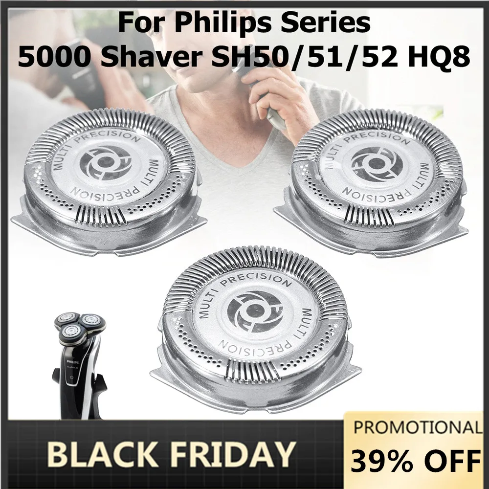 

3Pcs Shaver Replacement Cutter Tips for PHILIPS Series 5000 Shaver SH50/51/52 HQ8 New Brand Shaver Head Bulk Free Shipping
