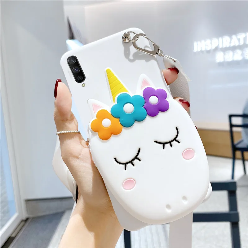 Phone Case For Xiaomi Redmi note 8 pro Note 7 note6 k20 K30 8A 7A 4A 5A 6A cover Soft Silicone 3D Cartoon Coin Wallet Cover