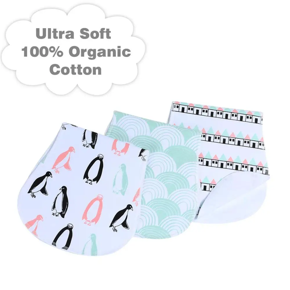 100% Organic Cotton Bibs Baby Burp Cloths For Newborns Soft And Absorbent Towels Burping Rags For Newborns Baby Shower Gift Set