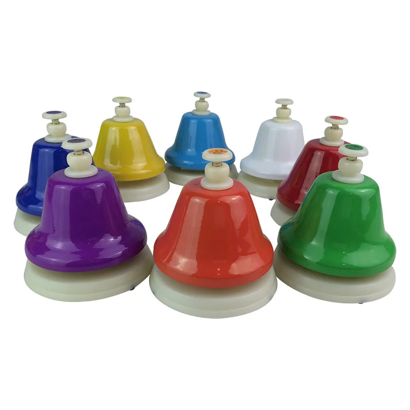 

Peng zhong Orff Percussion Instrument Octave Hand Bell Pitch Clock 8 And Music Lessons Bell Handbell by Clock