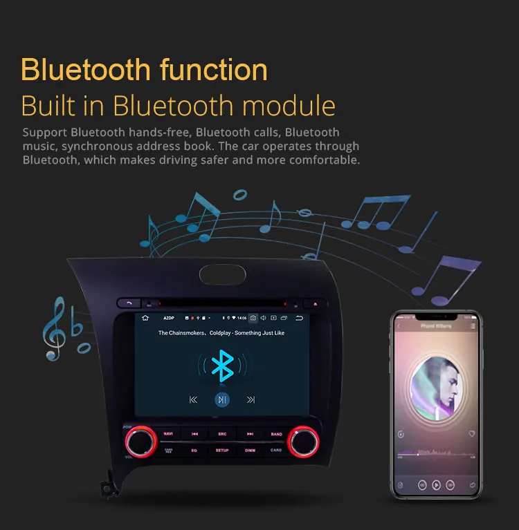 Excellent TOPBSNA Android 9.0 Car DVD Multimedia Player for Kia CERATO K3 FORTE 2013 2014 2015 2016 WIFI Car Radio Player GPS Navi auto FM 3