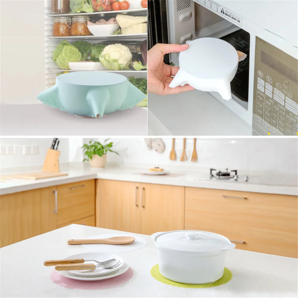 SEAAN Крышка для еды крышка для емкостей силиконовая Пластиковая крышка для микроволновой печи холодильника миска для свежей еды герметик кухонные приборы
