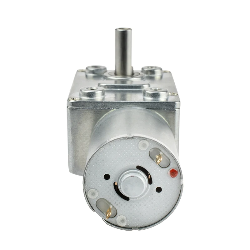 DC 6V 12V 24V 4-210RPM 14mm Shaft Low Speed High Torque Turbine Worm Gear Motor 370 DC Electric Electric Gearbox Reducer Motor