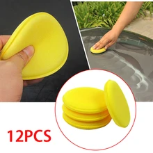 

Fine Pore Polyester Sponges Pads Cleaning Car Applicator Yellow Waxing