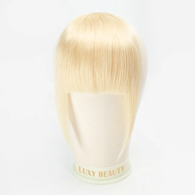 Human Hair Bangs 3 Clips 3D Blunt Cut Natural Hair Bangs OverHead Clip In Hair Extensions Non-Remy 2.5