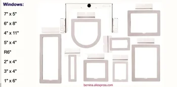 

JAPAN 7size 2.4"x2.45" 3"x4.5 7"x5" 7"x7" Fast Frames X-Change 7 in 1 Embroidery Hoops for Barudan Melco Machines PARTS HOOP