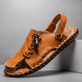 Men's Retro Leather Sandals