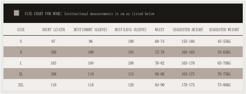 Doctor Uniform Size Chart Women