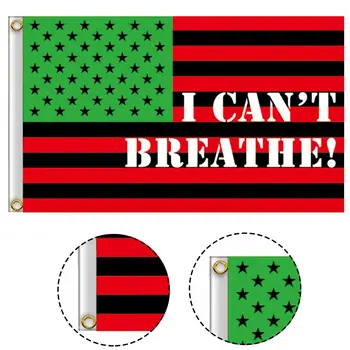 

150x90cm George Floyd I CAN'T BREATHE FLAG Against Violent Law Enforcement Against Racial Discrimination Tapestry Flag