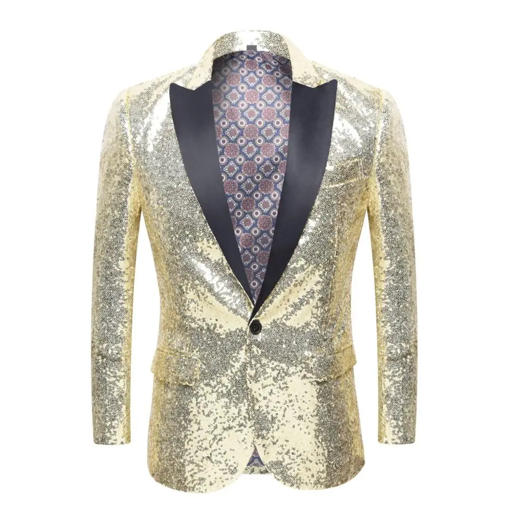 gold yellow Блестками Тонкий костюм для выступления на сцене, мужской костюм куртка блестящие для певицы, Magacian торжественные вечерние платья год цвета: золотистый, серебристый Блейзер Топы - Цвет: gold yellow