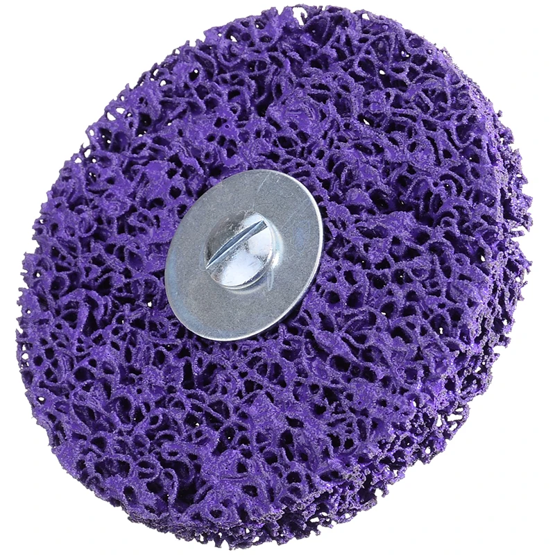 New 100mm Purple Cleaning Disc Polishing Wheel + Mandrel CBS Disc Drill 6,000RPM