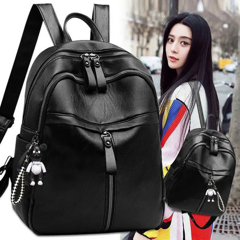 Mochila de piel sintética para mujer, cartera a la moda, gran oferta de viaje, 2020