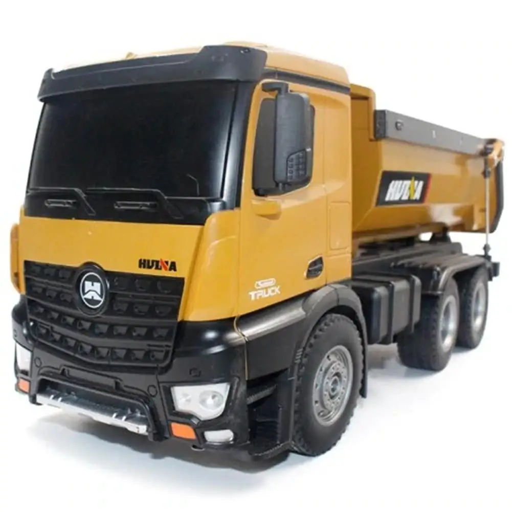New HUINA Toys 1573 1:14 2.4G 10 Channel Remote Control Dump Truck High Quality Toys for Kids