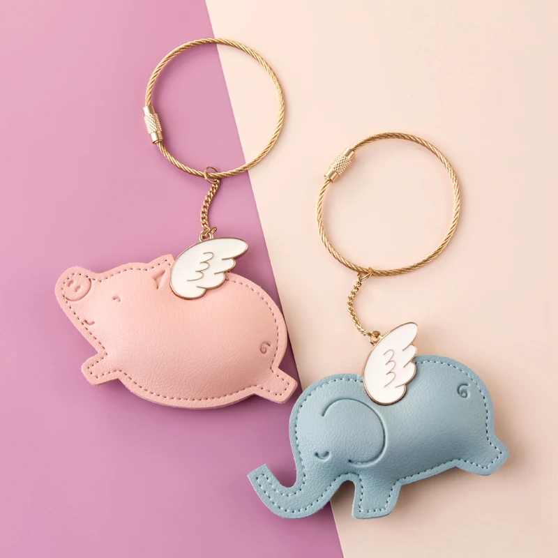 PU Cotton Small Colorful Animal Keychain Fly Pig Elephant Unicorn Seal Bear Octopus Whale Cake Car Bag Hanging Pendant Jewelry 3
