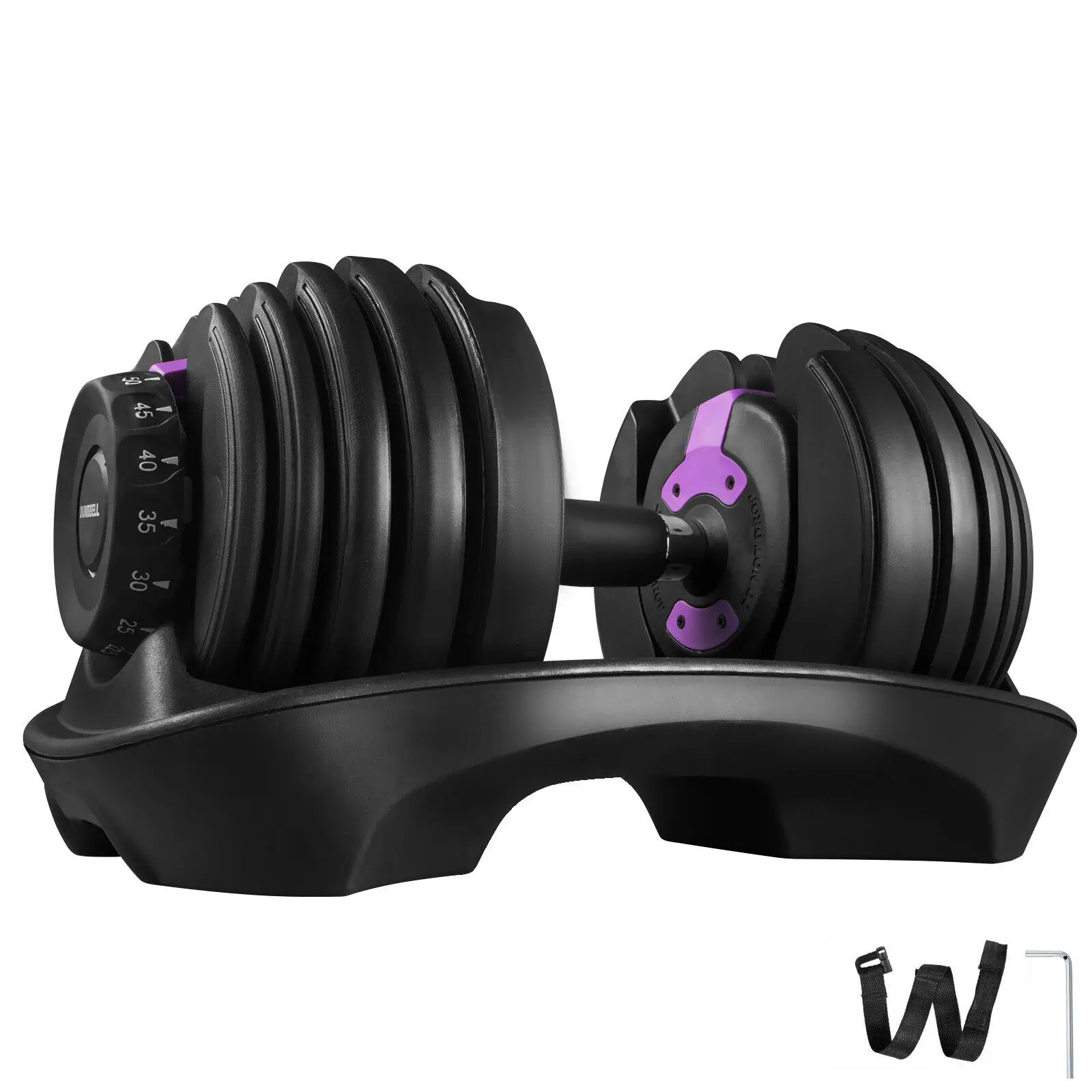

Adjustable Dumbbell Weight Set Selecttech 552 Fitness Workout Gym Purple