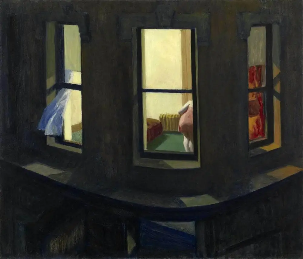 Edward Hopper Night Windows Art Film Print Silk Poster Home Wall Decor