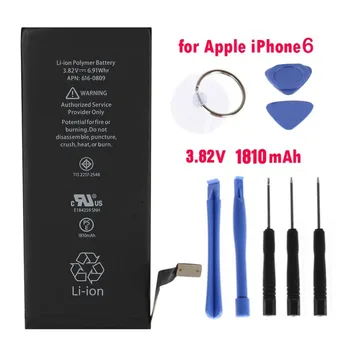 

1810mAh High Capacity Built-in Lithium Battery For iPhone 6 Mobile Phone Replacement Battery For iPhone6 with Free Repair Tools