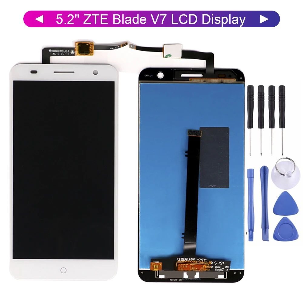 Для 5,2 ''zte Blade V7 ЖК-дисплей сенсорный экран панель дигитайзер стекло в сборе для zte Blade V7 ЖК-дисплей+ Инструменты