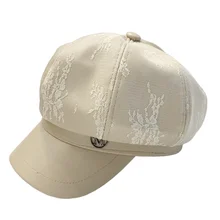 Осенне-зимняя Новинка, японский Ретро стиль, искусственная кожа, кружево, утка, язык, восьмиугольная шапка, Британский ветер, берет, модная женская тыква, шапка для художника