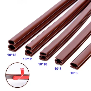 

Silicone Rubber Sealing Strip Crash 10x6/8/10/12/15mm Soundproof Door Thong Strip Security Door/ Window Sealed Slot Type 6meter