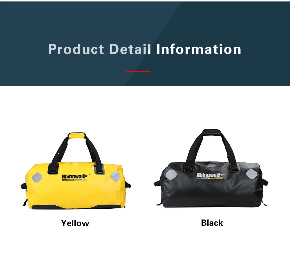 Rhinowalk 65L Cycling Motorcycle Trunk Bags Waterproof Rear Seat Bags Multi-functional Durable High Capacity Travel Luggage Bag (10)