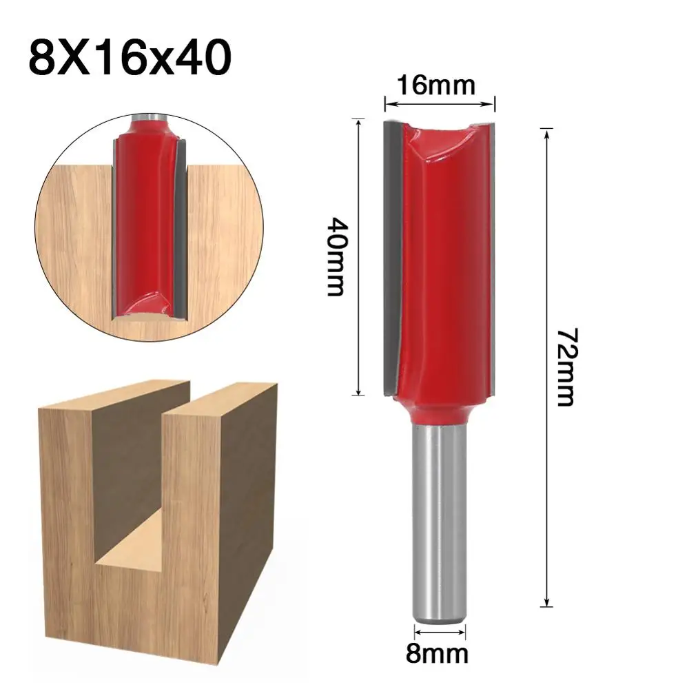 1PCS 8mm Shank High Quality Straight/Dado Router Bit Set