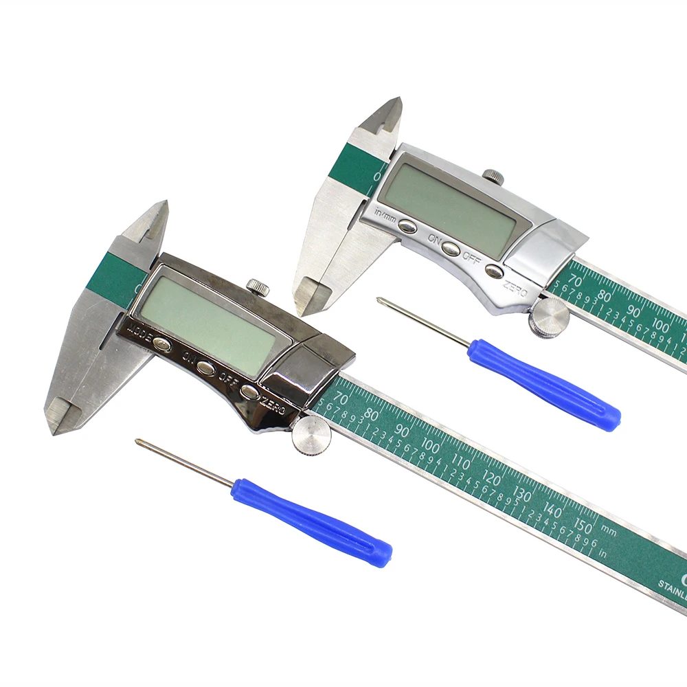 Цифровой дисплей штангенциркуль 0-150 мм Высокая точность фракция/мм/дюйм ЖК Электронный штангенциркуль из нержавеющей стали измерительный инструмент