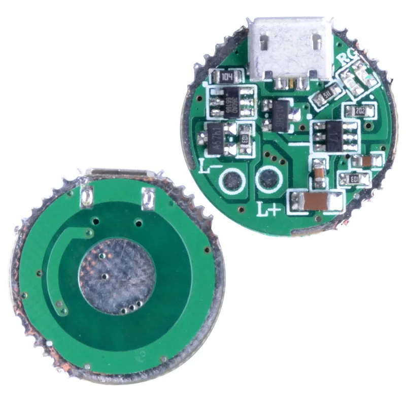 Печатная плата драйвера 20 мм 2 5 4 в micro USB зарядного привода для T6 U2 L2 18650 26650