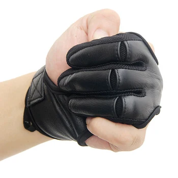 

Thickened Leather Wear-Resistant And Stretchy 3-Finger Archery Glove Archery For Recurve Compound Bow Shooting Protective Gloves