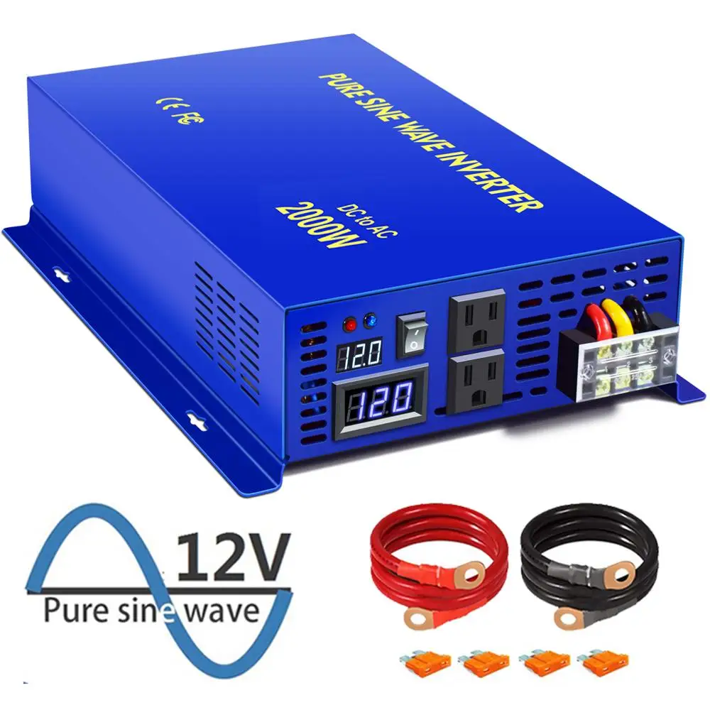 Xyz Invt 2000W Batteria Sinusoidale Pura Per Auto Inverter Uso 12V 24V 36V 48V Cc A Ca 120V 220V 240V Off Grid System Inverter Solare
