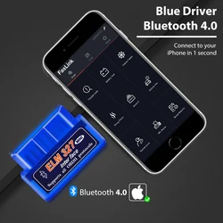 BlueDriver – ELM327 Bluetooth Pro Scanner de diagnostic pour iPhone et Android, outil de balayage Faslink OBD2, logiciel gratuit 